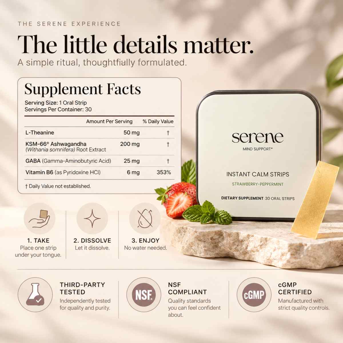 Serene Instant Calm Strips